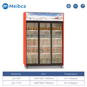 Beba Refrigerador de exhibición de bebidas con puerta de vidrio frontal