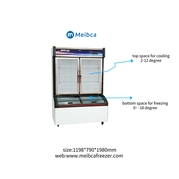 Vitrina combinada de gabinete de supermercado