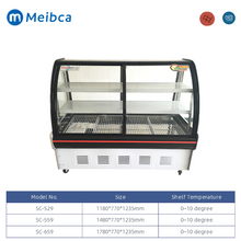 Deli Food Display Cooler Showcase con puerta de vidrio