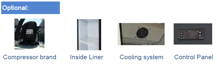 Enfriador vertical vertical de bebidas de cerveza