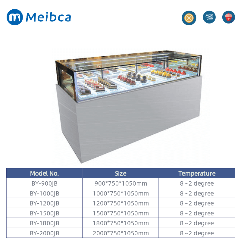 Exhibici&oacute;n de pasteles de panader&iacute;a Enfriadores de gabinete con puerta de vidrio curvo