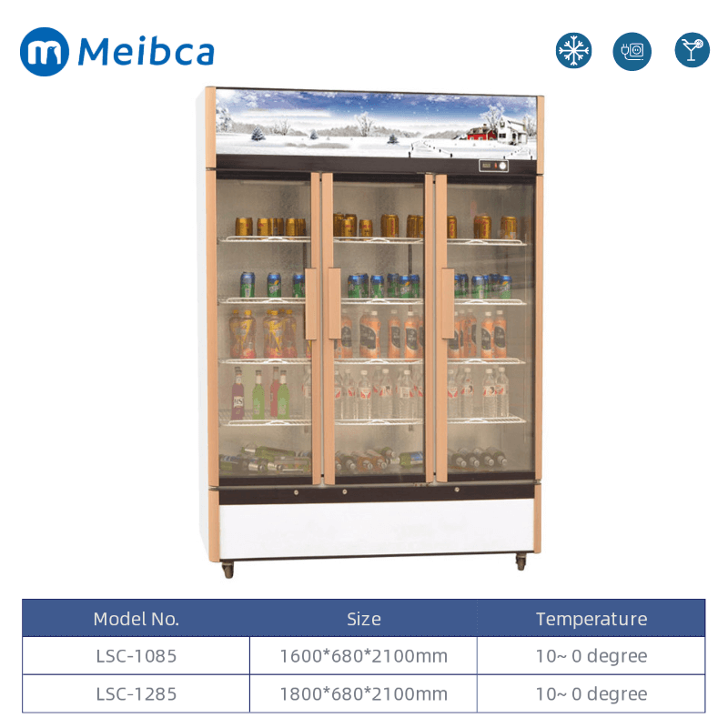 Beba Refrigerador de exhibición de bebidas con puerta de vidrio frontal