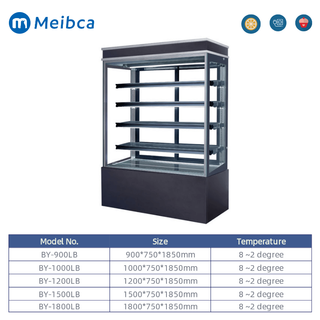 Refrigerador del equipo del escaparate del gabinete de exhibición de la panadería de 5 capas