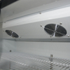 Pantalla comercial Mostrar puerta de cristal Vertical vertical congelador con estantes ajustables LED luz